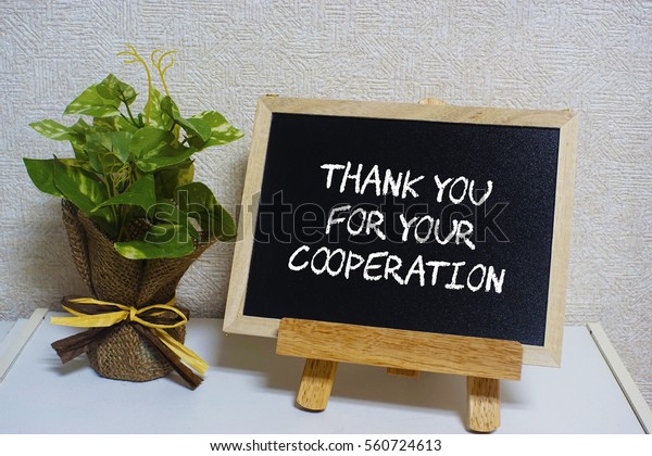 Thank You Your Cooperation Written On Stock Photo Edit Now