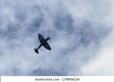 Thanks NHS Spitfire Flying Near New Cross Hospital - A Thank You To The NHS Staff For Their Support During COVID        