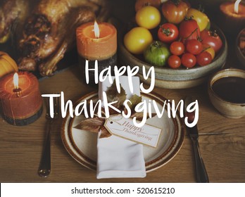 Thanksgiving Blessing Celebrating Grateful Meal Concept