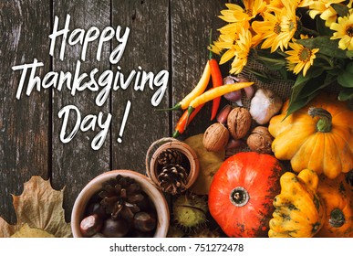 Happy Thanksgiving Text Sign On Autumn Stock Photo (Edit Now) 737326354