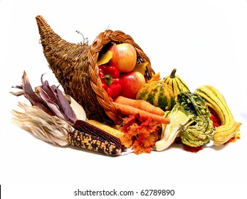 Thanksgiving Or Harvest Cornucopia