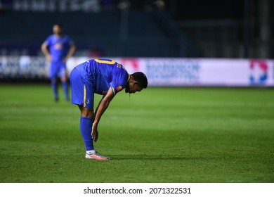 Thanyaburi-Pathumthani-6NOV2021:Teerasil Dangda #10 Player Of Bg Pathum In Action During Thaileague2021 Between Bgpu Against Buriram At Leo Stadium,thailand