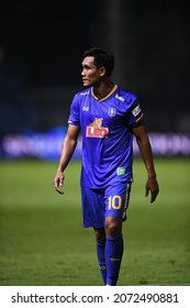 Thanyaburi-Pathumthani-6NOV2021:Teerasil Dangda #10 Player Of Bg Pathum In Action During Thaileague2021 Between Bgpu Against Buriram At Leo Stadium,thailand