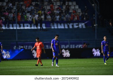 Thanyaburi-Pathumthani-6NOV2021:Teerasil Dangda #10 Player Of Bg Pathum In Action During Thaileague2021 Between Bgpu Against Buriram At Leo Stadium,thailand