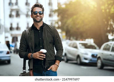 That urban feeling. Cropped shot of a handsome young man traveling through the city. - Shutterstock ID 2147997697