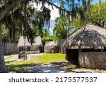 Thatch Hut Interpretive Center at De Soto National Memorial, Bradenton, Florida,  USA