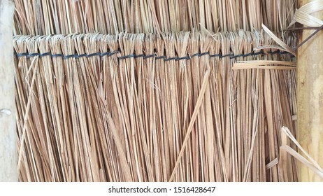 Thatch Roof Background, Hay Or Dry Grass That A Sheet Of Roofing Houses Or Huts Conventional Wisdom Is Beautiful Natural Objects.