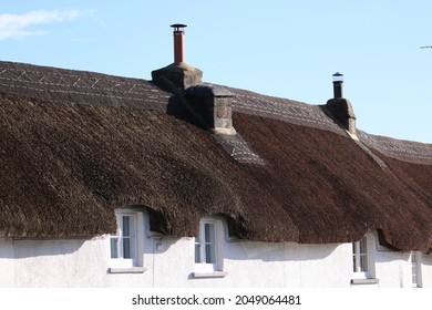 Thatched Roof On A Devon Cottage