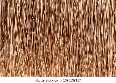 Thatched roof or wall background. Tropical roofing on beach - Shutterstock ID 1398139157