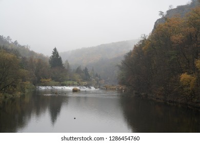 The Thaya River In Hardegg, Lower Austria