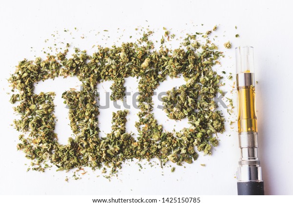 Thc Acronym Marijuana Shake Marijuana Extract 庫存照片 立刻編輯