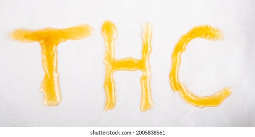 Thc Cannabis Wax Lettering, Marijuana Dab Oil.