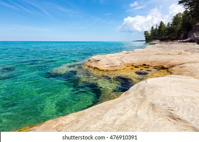 "The Coves" on Lake Superior at Pictured Rocks National Lakeshore, located in Munising Michigan. The Coves are part of the Beaver Basin Lake area.