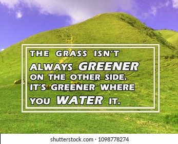 The Grass Is Always Greener On The Other Side Images Stock Photos