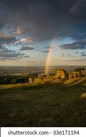 "The Rainbow's End"  Taken at Beacon Hill. Leicestershire, The second highest point in the county. - Shutterstock ID 336171194