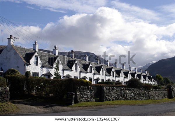 Twelve Apostles Row 12 Cottages Catacol Stock Photo Edit Now