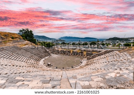 The theater of ancient Halicarnassus in Bodrum, Turkey