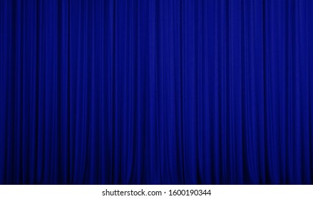 Theater Blue Velvet Curtain, Background Material