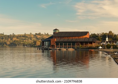 Theater by the lake Llanquihue, in Puerto Varas - Chile - Shutterstock ID 2109796838