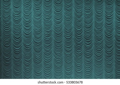 Theater curtain color verdigris. It can be used as background.