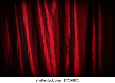 Theater Curtain / Red Satin Background