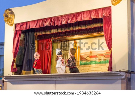 Theater with outdoor puppet show