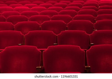 Theater Seats Crushed Red Velvet Chairs Stock Photo (Edit Now) 1196601331
