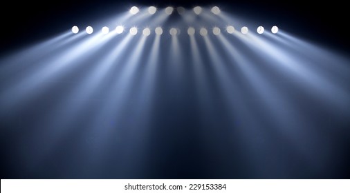 theater spot light on black background 