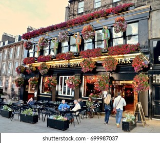 Theatre Royal Bar, next to Edinburgh Theatre Playhouse, famous pub on Greenside Place.
Edinburgh scotland. UK. August 2017