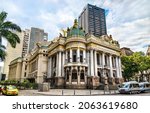 Theatro Municipal, an opera house in the Centro district of Rio de Janeiro, Brazil