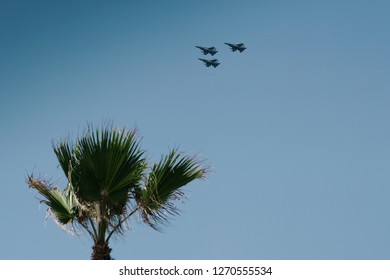 Theee F-15 Flying Over Tel Aviv