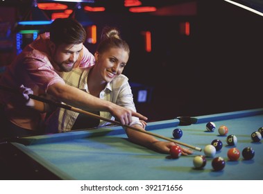 Their First Date In Pool Game Club