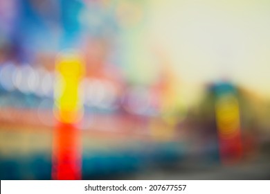 Theme Park, Defocused Photo, Abstract Background