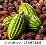 Theobroma cacao (cacao tree or cocoa tree) is a small ) evergreen tree in the family Malvaceae. Its seeds, cocoa beans, are used to make chocolate liquor, cocoa solids, cocoa butter and chocolate.