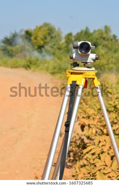 Theodolite Used By Surveyor Leveling Survey Stock Photo (Edit Now ...