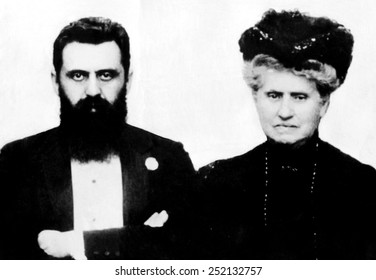 Theodor Herzl, Founder Of Modern Zionism, And His Mother. Ca 1890s.