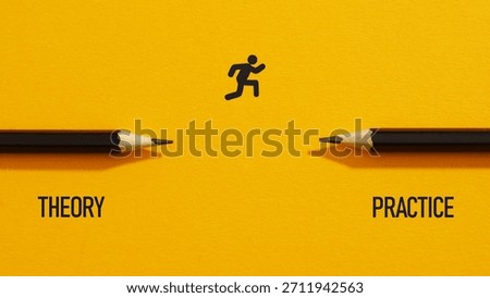 Theory into practice is shown as educational concept