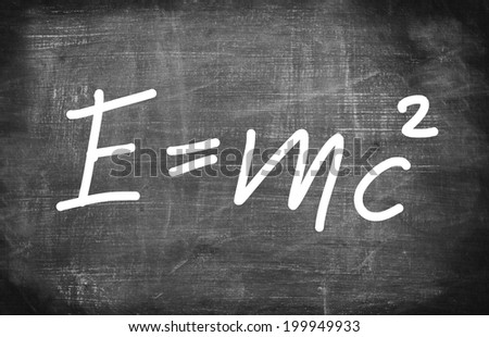 Theory of relativity by Albert Einsteins on school board 