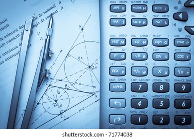 Theory of trigonometry with a compass and calculator
