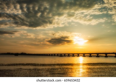 Thepsuda Bridge On Sunset Stock Photo 659653432 | Shutterstock