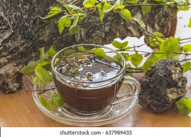 Therapeutic tea from birch mushroom Chaga