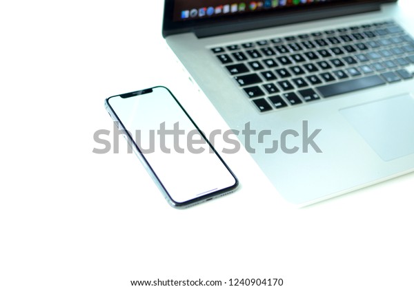 There Apple Iphone X Next Macbook Stock Photo Edit Now 1240904170