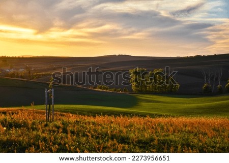 There are beautiful scenery in southern Moravia, especially when the sun sets