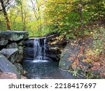 There are five waterfalls in Central Park, and all are completely man-made. This one is situated in the Ravine, the stream valley section of Central Park