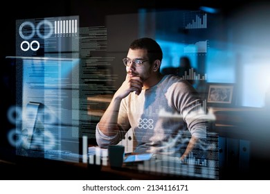 There are no bugs in this code. Cropped shot of a male computer programmer working on new code. - Shutterstock ID 2134116171