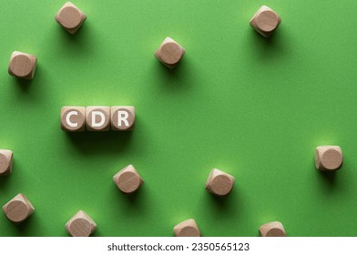 There is notebook with the word CDR. It is as an eye-catching image.