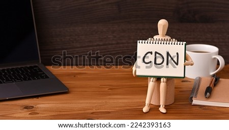 There is sketchbook with the word CDN. It is an abbreviation for Content Delivery Network as eyecatch image.