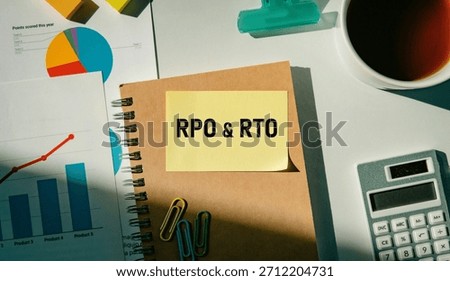 There is sticky note with the word RPO＆RTO. It is as an eye-catching image.