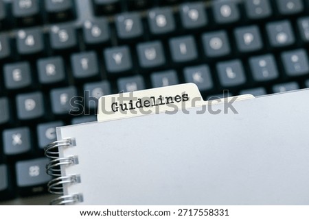 There is a tab with the word Guidelines. It is as an eye-catching image.