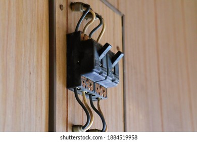 There Are Two Household Circuit Breakers. They Are Installed In An Old House And Are Rusty.